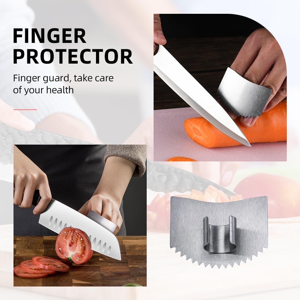 Stainless Steel Cutting Finger Guard, 2025 New Stainless Steel Finger Protector for Cutting, Upgrade Multipack Slicing Tool Finger Protector for Kitchen Protector Avoid Hurting (2) - Image 4