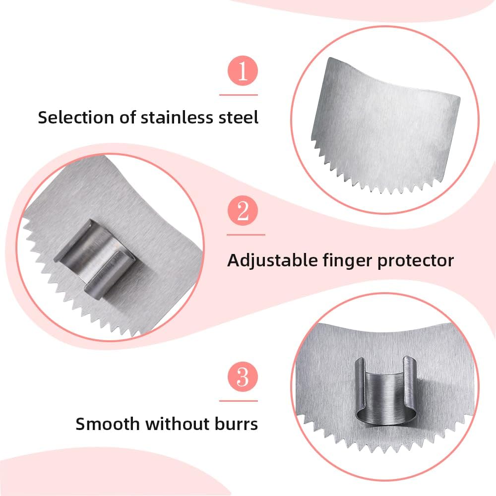 Stainless Steel Cutting Finger Guard, 2025 New Stainless Steel Finger Protector for Cutting, Upgrade Multipack Slicing Tool Finger Protector for Kitchen Protector Avoid Hurting (2) - Image 6