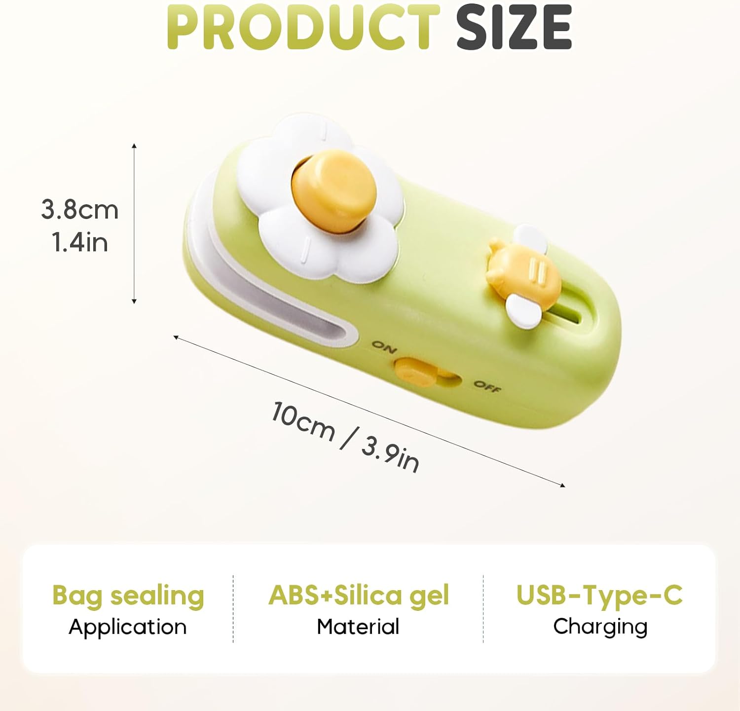Upgraded Mini Bag Sealer, 2025 New 2 in 1 Bag Sealer Heat Seal with Cutter and Magnet, USB Rechargeable Chip Bag Sealer Heat Seal for Plastic Bags Snacks and Food Storage (Green) - Image 3