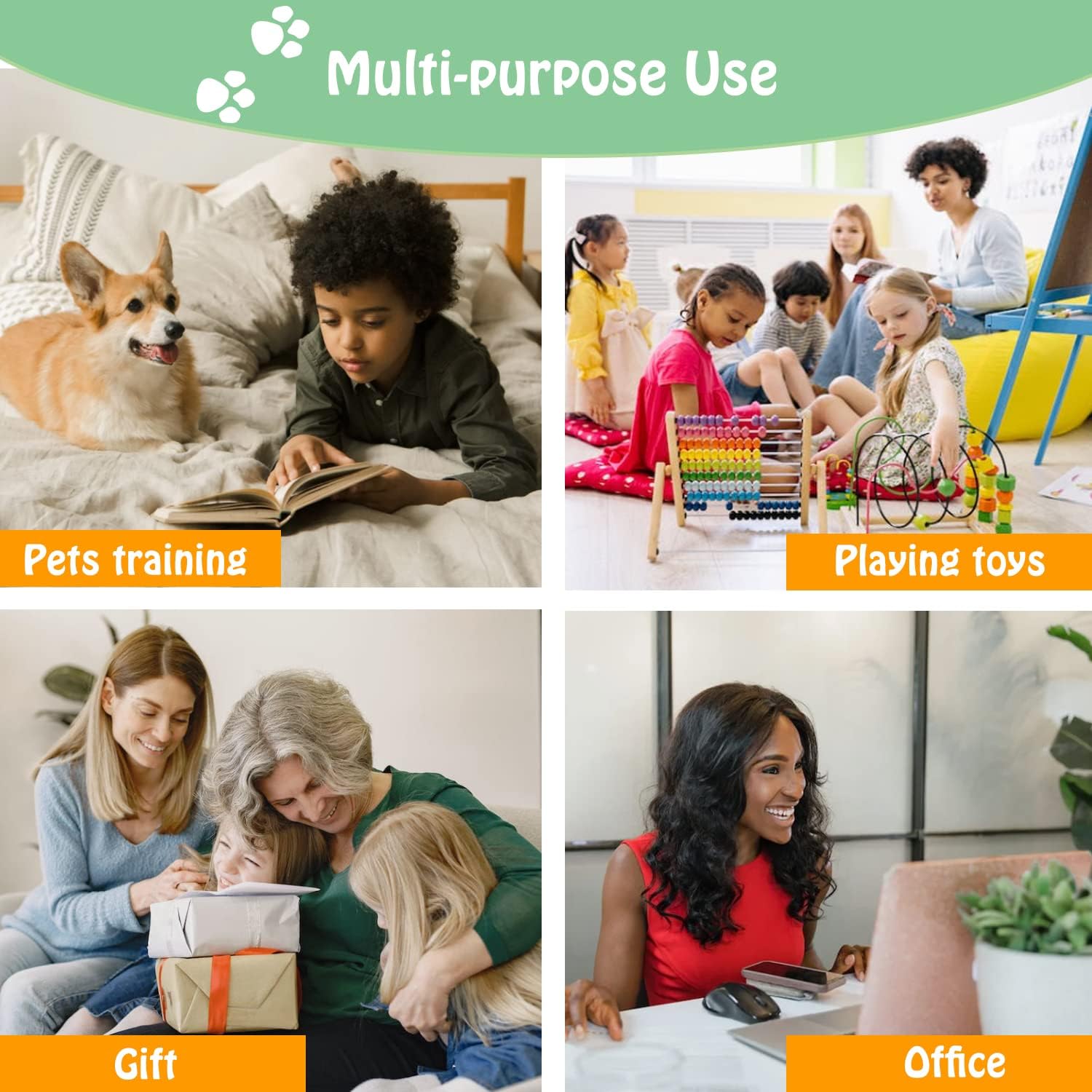 Voice Recording Button for Communication Pet Training Buzzer,30 Second Record&Playback Dog Toy,Voice Recording Clicker for Cat,Puppy,Pet Trainin,Funny Gift for Study Office Home 8Pcs - Image 6
