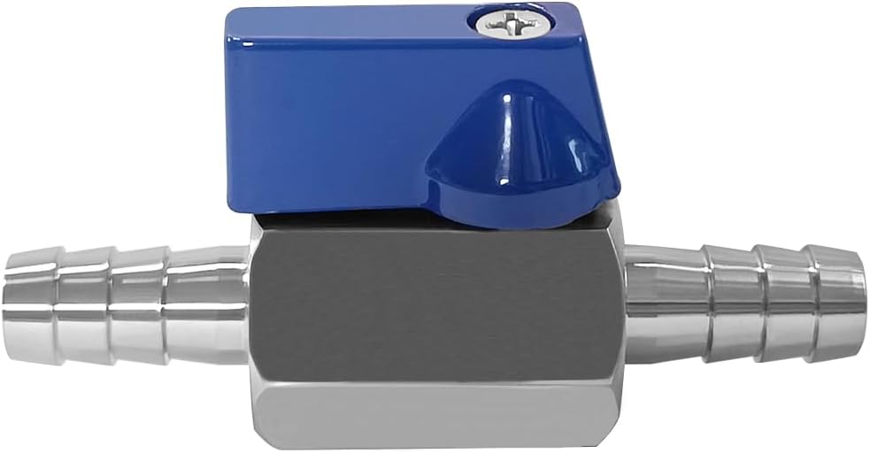 3/8” Barb Ball Valve 304 Stainless Steel Mini Shut Off Valve for 3/8 ID Hose Water Gas Fuel Drip Irrigation and Aquariums - Image 4