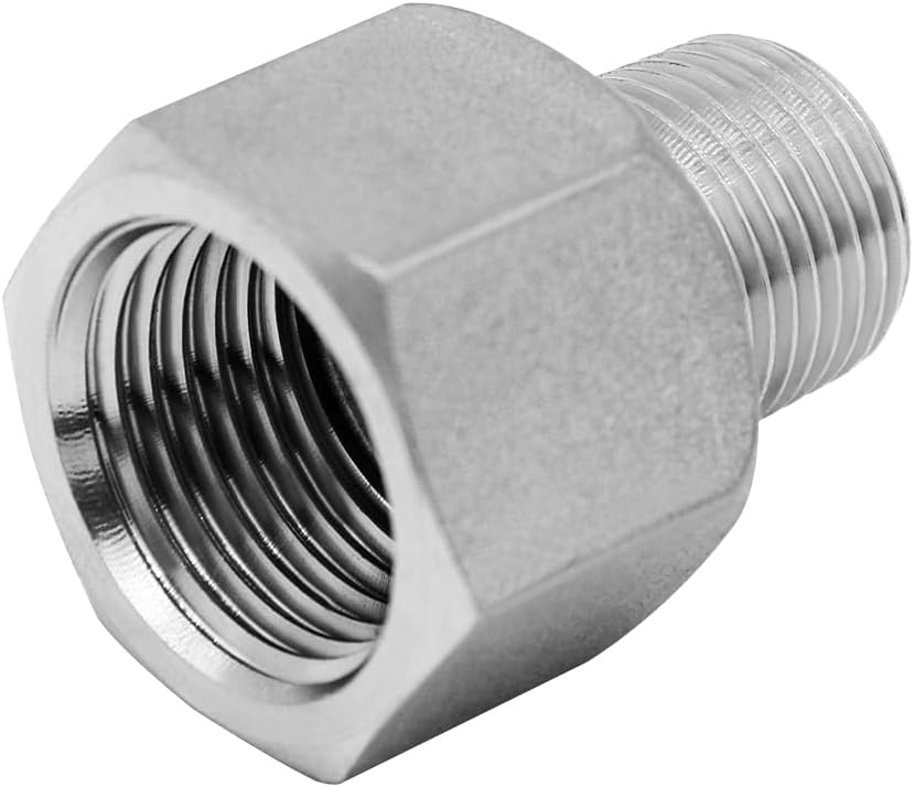Stainless Steel NPT Reducer Adapter 1 Female to 1/2 Male Threaded Reducing Pipe Fittings Adaptor(Pack of 2) - Image 4