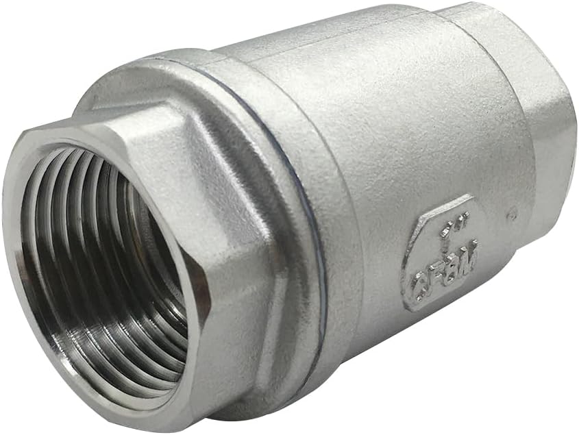 Stainless 1 NPT Threaded Check Valve Non Return One Way Horizontal Vertical Inline Water Spring Check Valve for Well, Pump, Tank, Backflow Prevention - Image 5