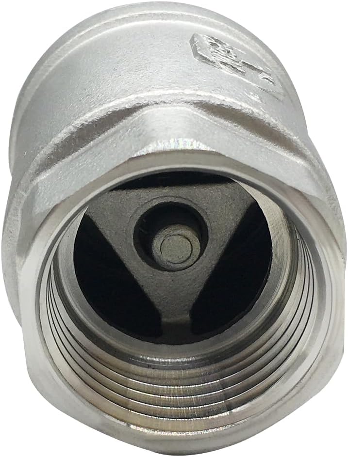 Stainless 1 NPT Threaded Check Valve Non Return One Way Horizontal Vertical Inline Water Spring Check Valve for Well, Pump, Tank, Backflow Prevention - Image 8