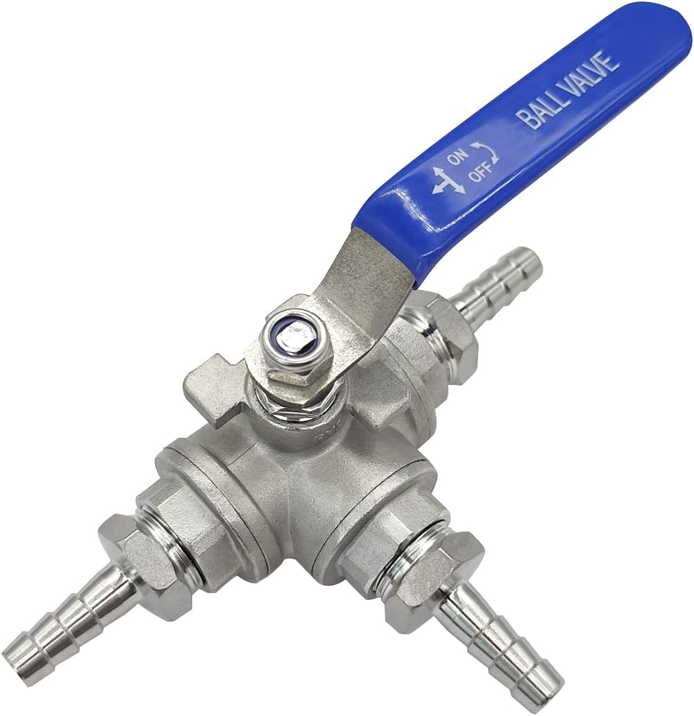 3 Way Shut Off Ball Valve with 3/8