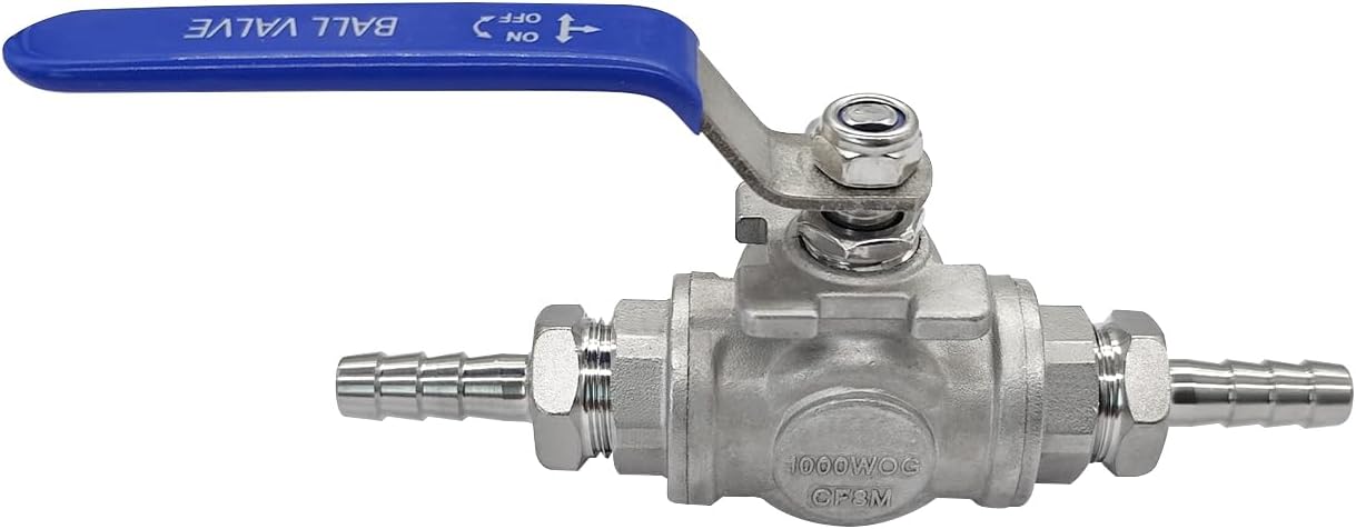 3 Way Shut Off Ball Valve with 3/8