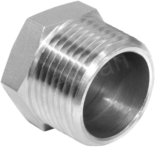 316 Stainless Steel Air Pneumatic Mufflers 1/2 NPT Male Thread Sintered Exhaust Muffler Silencer Flat (Pack of 2) - Image 2
