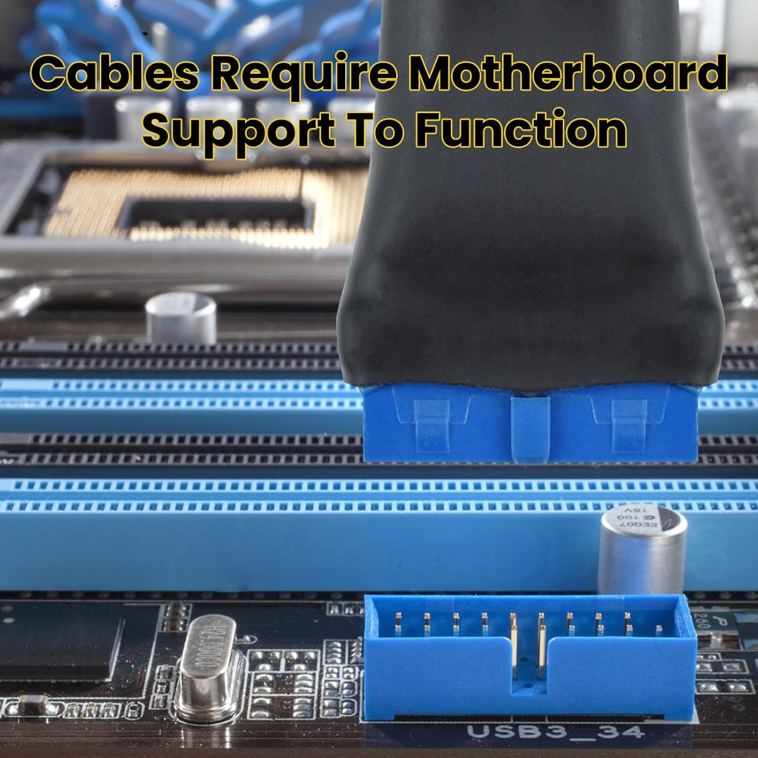 2Pcs USB 3.0 Header Splitter Extension Cable, 19/20 Pin 1 to 2 Y Internal Hub Splitter, Internal Adapter DIY-Cable for Motherboard (5.9 inch) - Image 7
