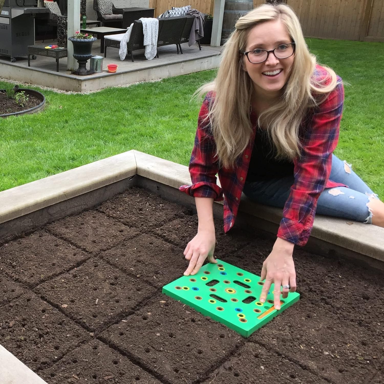 - Patented Seed and Seedling Spacer Tool for Bigger Harvests, Organized Plants & Fewer Weeds – Color-Coded Gardening Template with Dibber, Seed Spoon, Ruler & Planting Guide - Image 1