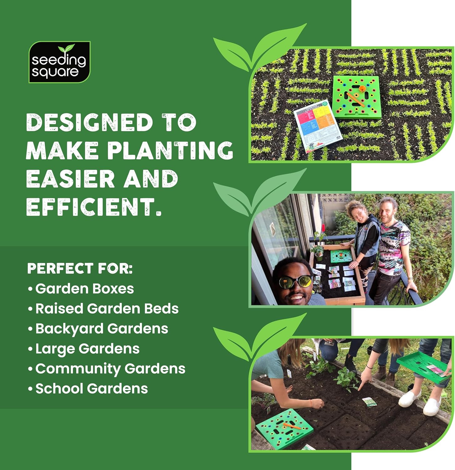 - Patented Seed and Seedling Spacer Tool for Bigger Harvests, Organized Plants & Fewer Weeds – Color-Coded Gardening Template with Dibber, Seed Spoon, Ruler & Planting Guide - Image 6