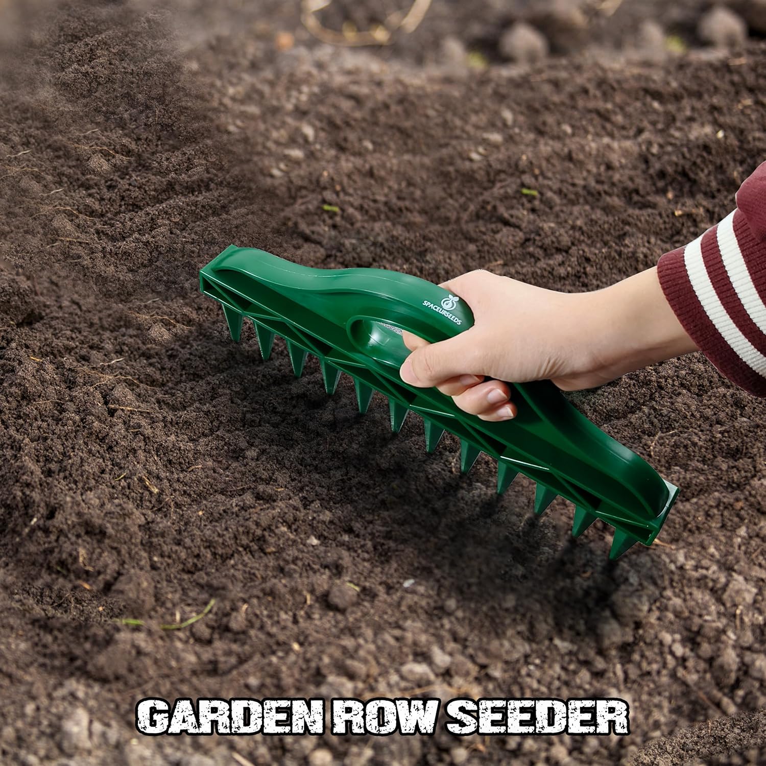 The Row Seeder by  – Handheld Garden Tool for Precise Seed & Seedling Spacing in Rows & Seed Trays – for Vegetables, Flowers & Herbs. Durable & Ergonomic - Image 7