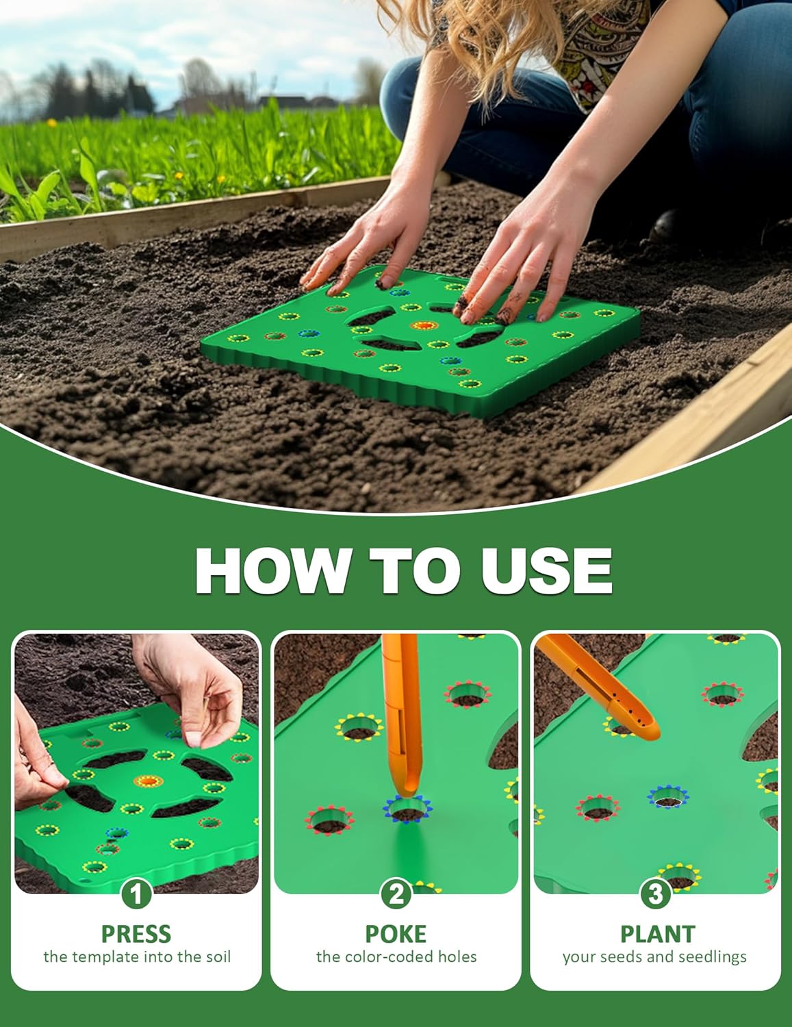 Seed Spacer Tool for Square Foot Gardens - Maximize Your Garden Space and minimize Weeds with This Premium Garden Tool - Image 8