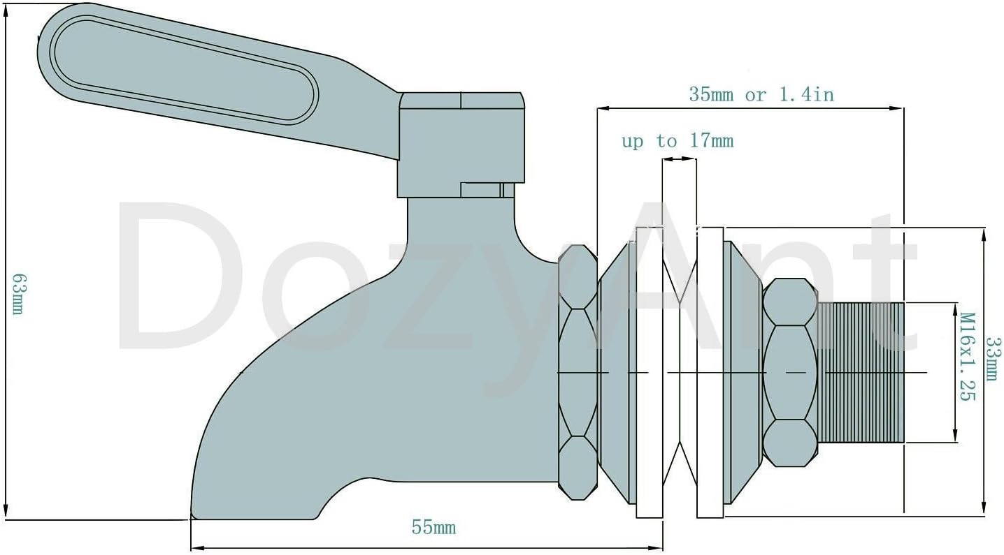 Updated More Durable Beverage Dispenser Replacement Spigot,Stainless Steel Polished Finished, Water Dispenser Replacement Faucet, fits Berkey and Other Gravity Filter Systems as Well - Image 6