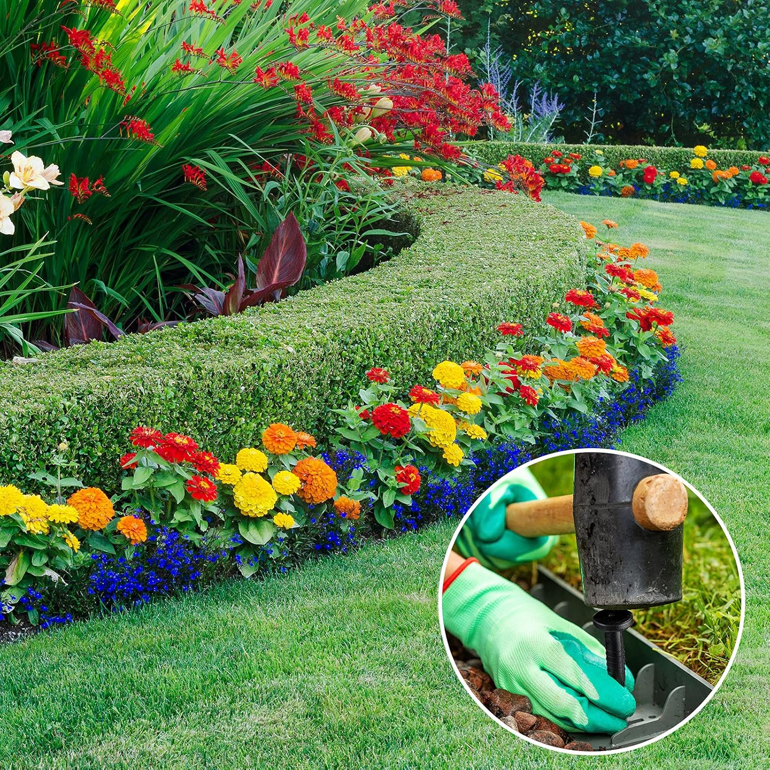 200 Pack Landscaping Spikes Anchoring Spike Plastic Ground Stake for Lawn, Weed Barriers, Turf, Paver Edging, House Construction (8 Inch) - Image 5