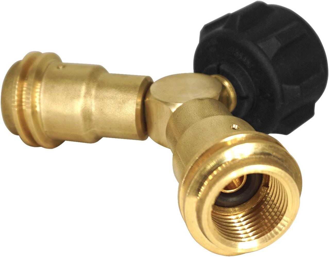 Propane Splitter, 2 Way LP Gas Adapter Tee Connector for 20lb Propane Tank Cylinder, Work with BBQ Grills, Camping Stoves, Gas Burners, Heater - Image 3