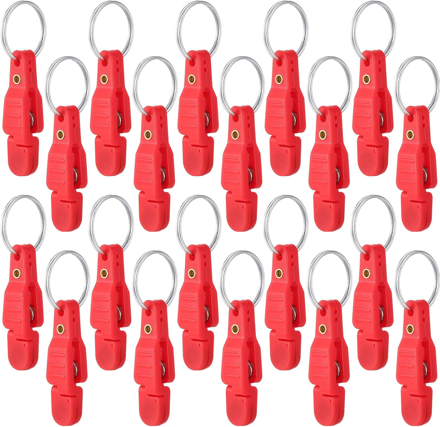 20 Pieces Heavy Tension Snap Release Clips Padded Trolling Clips with Key Ring for Weight Planer Board Offshore Kites Downrigger Fishing - Image 1
