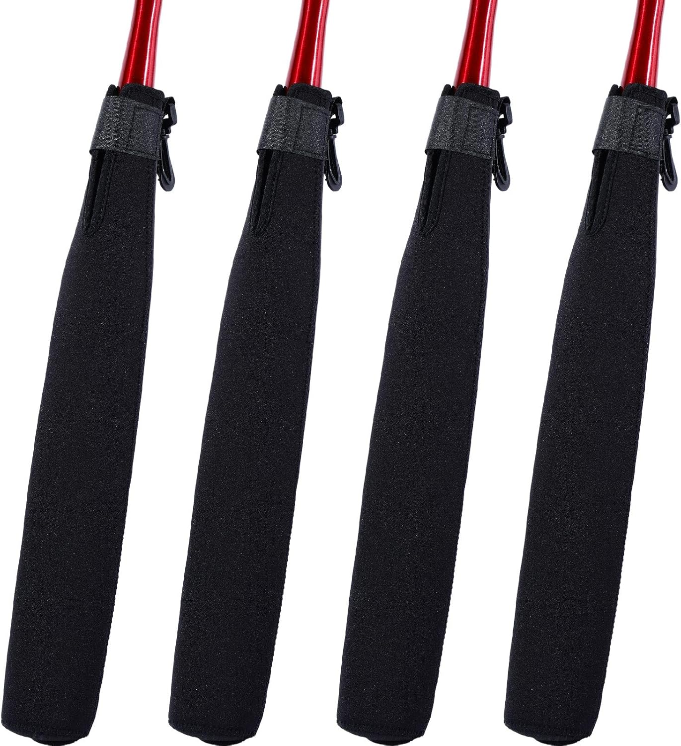 4 Pcs Baseball Bat Sleeve Softball Bat Warmer Batting Training for Composite Cover Warmer Sport Sleeve Protector Reduces Vibration, Black - Image 1