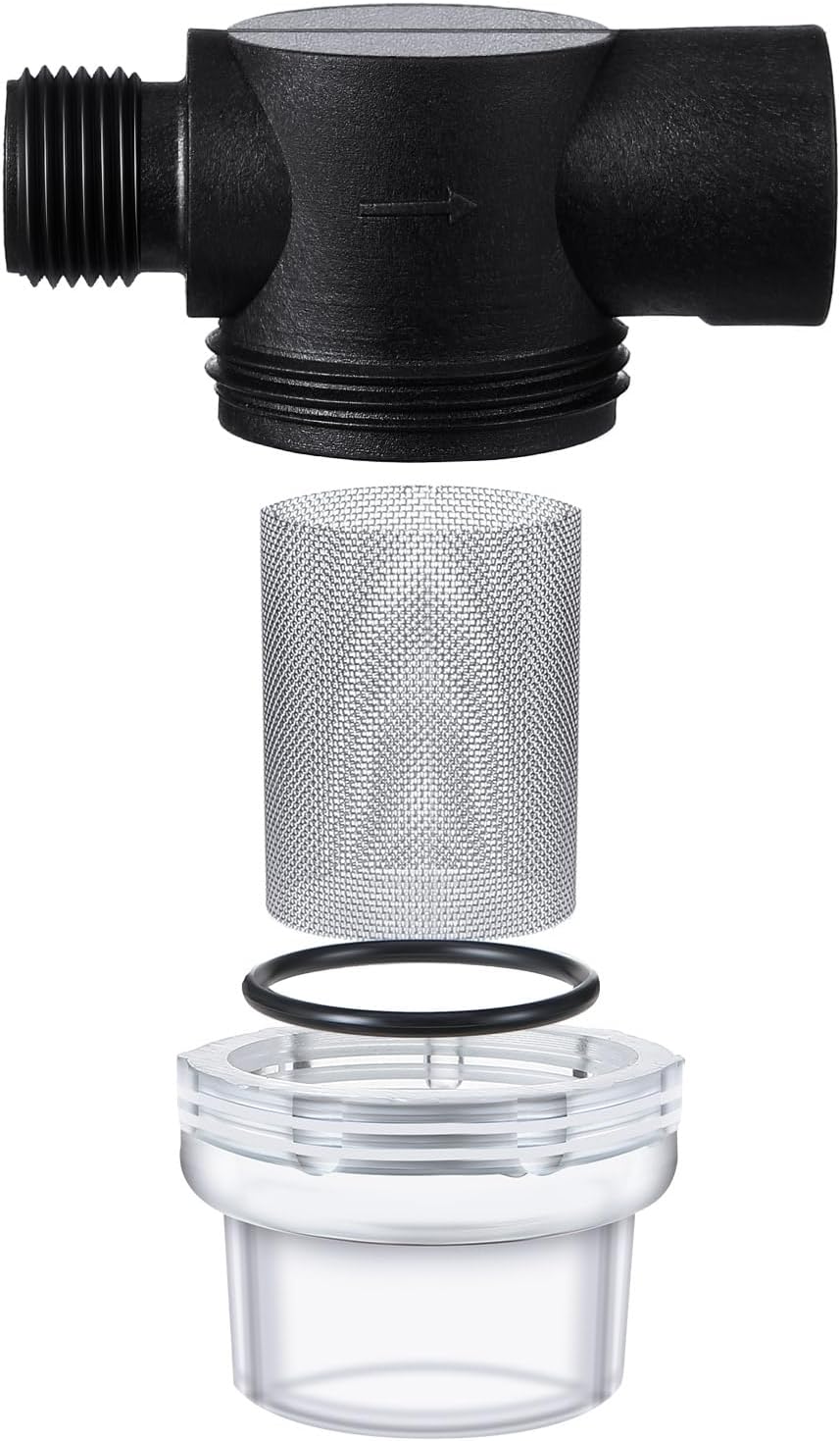 4 Pack Water Pump Strainer Filter, RV Replacement 1/2 Twist On Pipe Strainer with 50 Mesh Stainless Steel Filter Screen Compatible with WFCO or Shurflo Pumps - Image 3