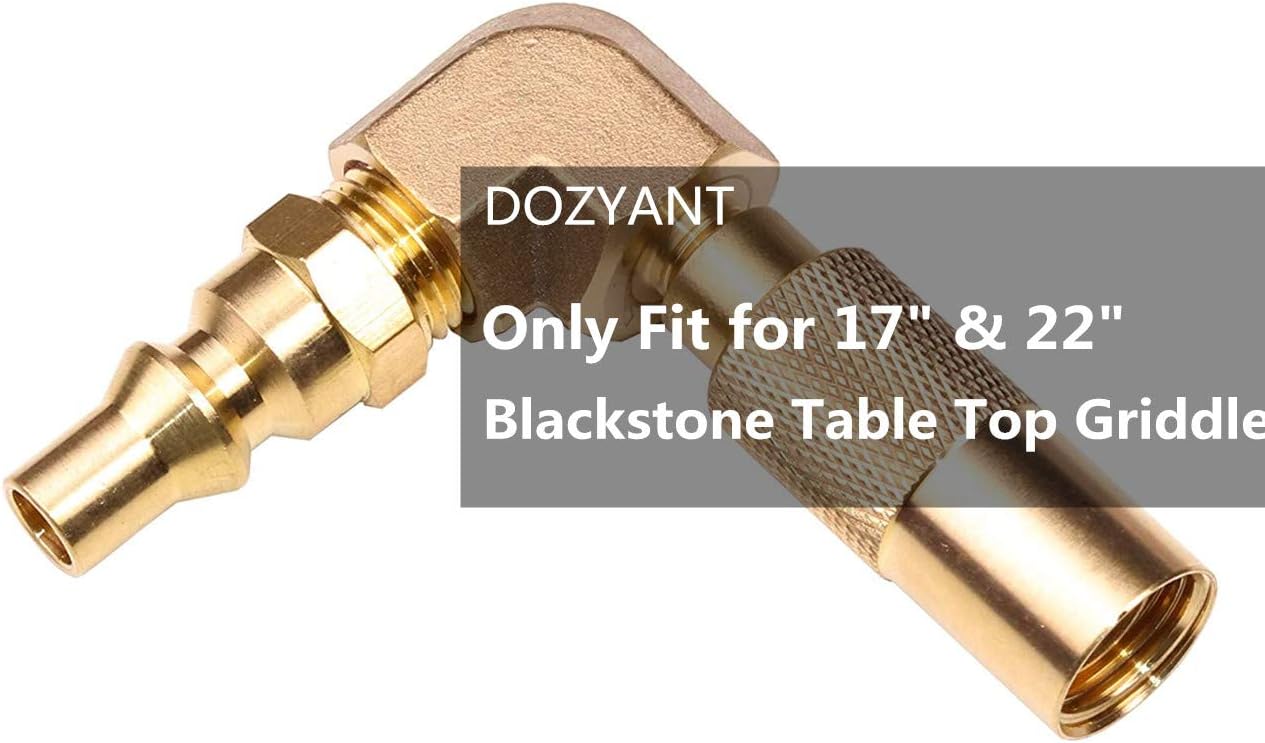 1/4 inch RV Quick Connect Adapter Conversion Fitting Elbow for Blackstone Tabletop Grill - 17 Inch and 22 Inch Portable Gas Griddle - Image 2