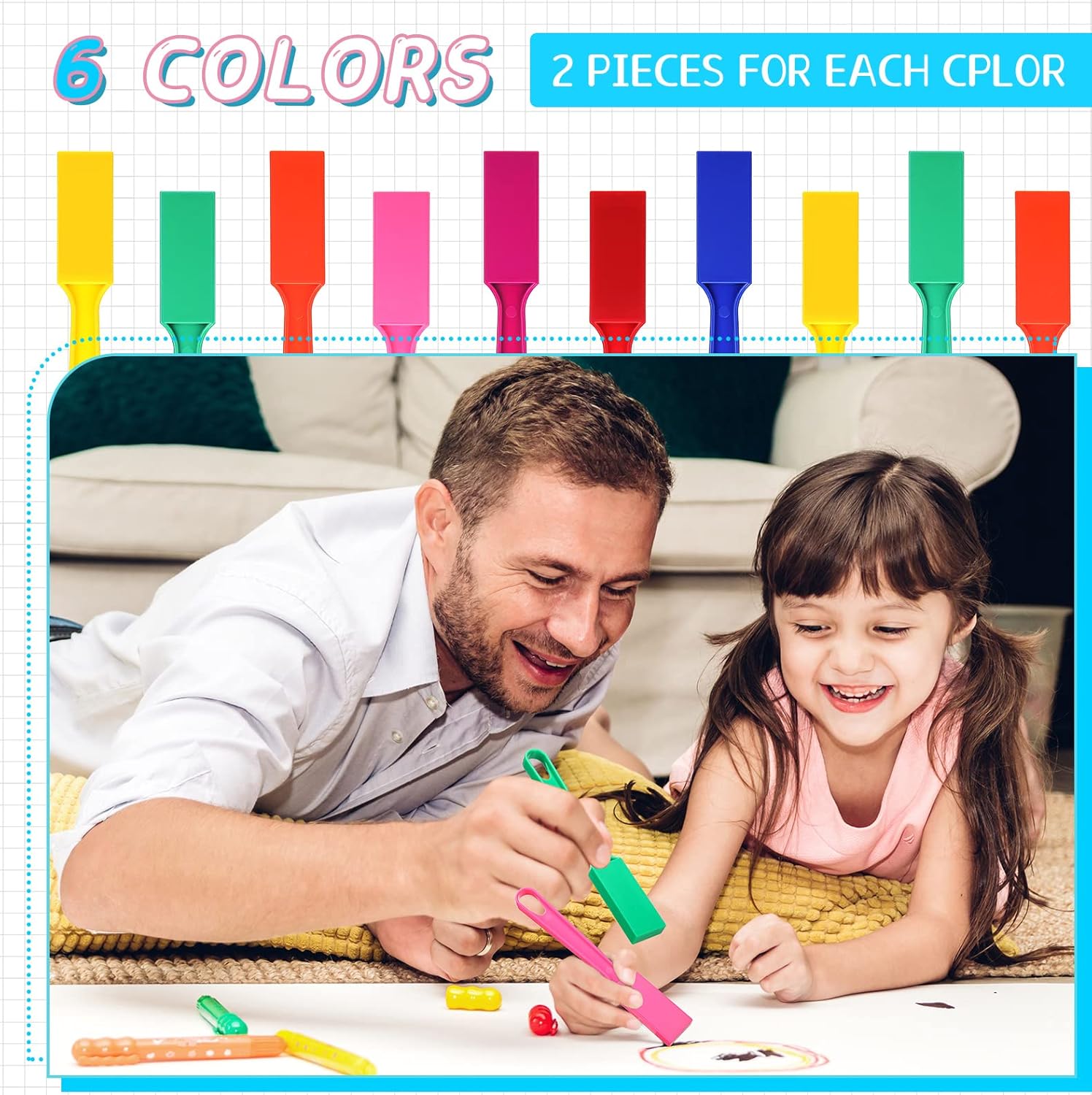 Magnet Wands for Kids Classroom Educational Learning Kits Rainbow Magnetic Wand Bulk 8 Inch Preschool Science Experiment Tools Learning Toys Bingo Games, 6 Colors (12 Pcs) - Image 6
