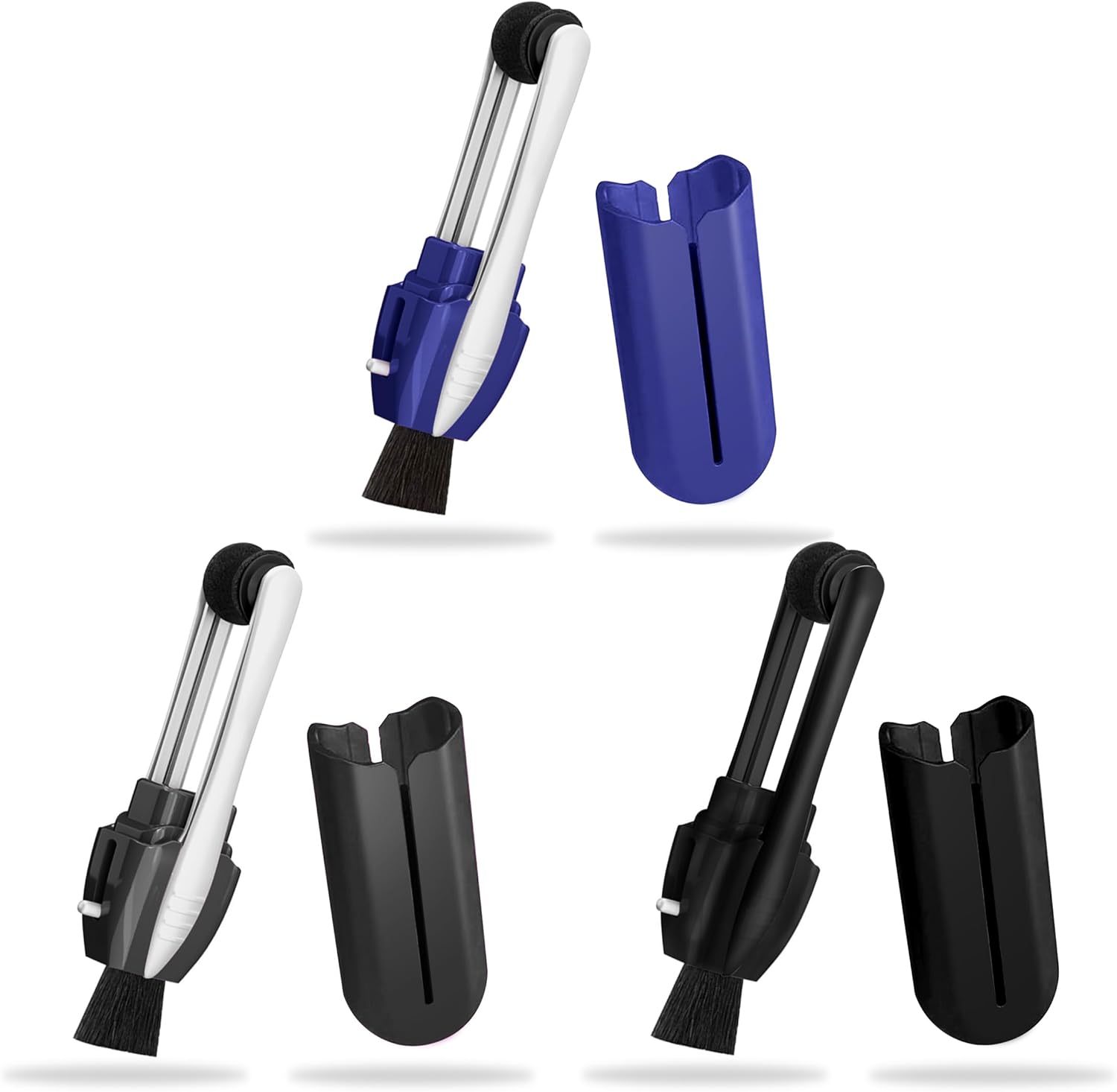 Portable Microfiber Eyeglass Cleaner (3 Count), Efficient and Durable Carbon Microfiber Technology, Lens Cleaner with Carbon Microfiber Tech and Mini Sunglasses Brush Cleaning Tool - Image 1