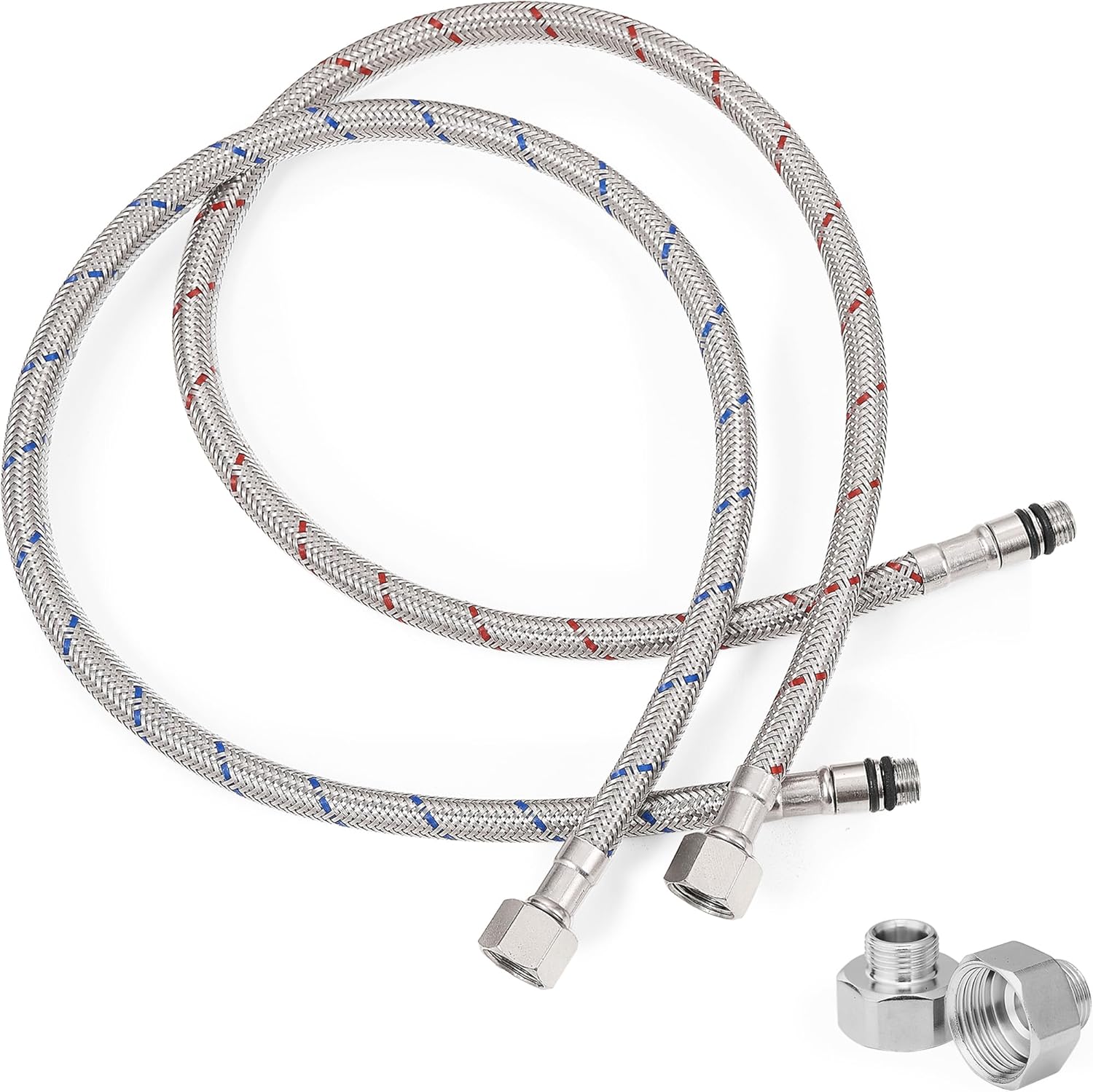 30 Inch Faucet Supply Lines, Bathroom Kitchen Water Supply Line 3/8