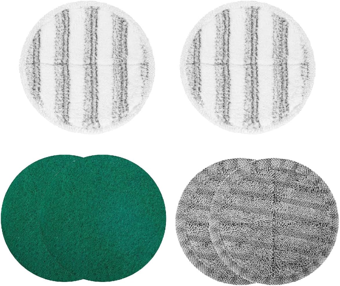 Electric Mop Pads Replacement Cleaning Scrubber Mop Pads, 6.3 inches - Image 1