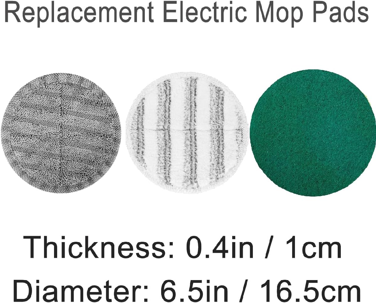 Electric Mop Pads Replacement Cleaning Scrubber Mop Pads, 6.3 inches - Image 3