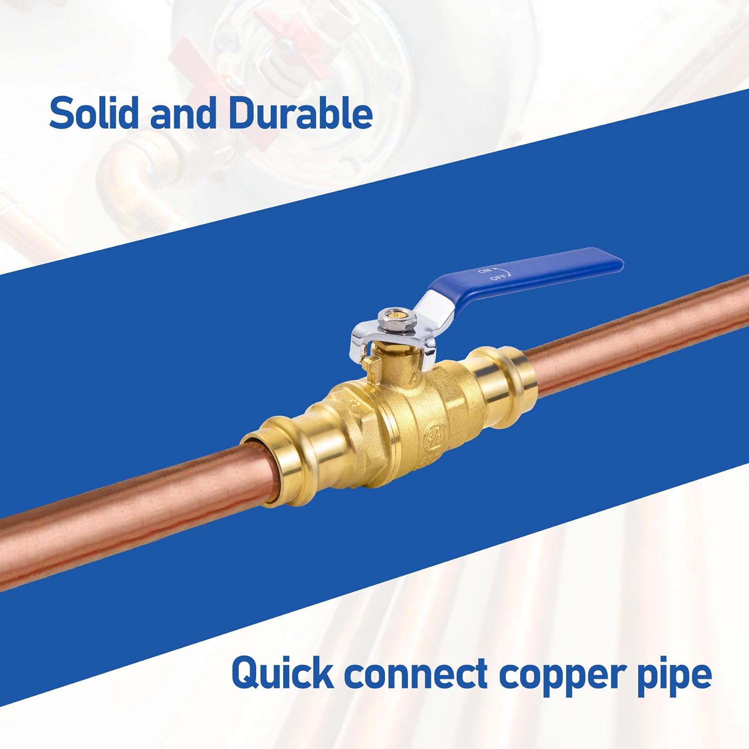 3/4 in Lead-Free Press Ball Valve,Press into 3/4