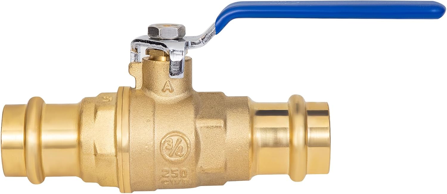 3/4 in Lead-Free Press Ball Valve,Press into 3/4