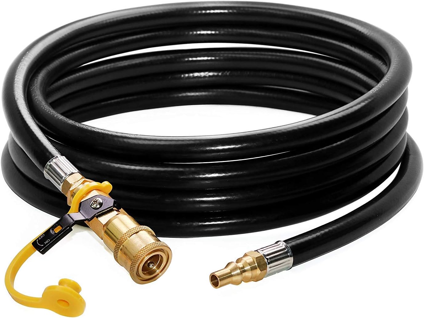 12 feet Low Pressure Propane RV Quick Connect Extension Hose, 1/4