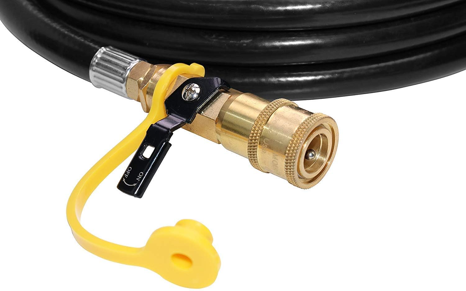 12 feet Low Pressure Propane RV Quick Connect Extension Hose, 1/4