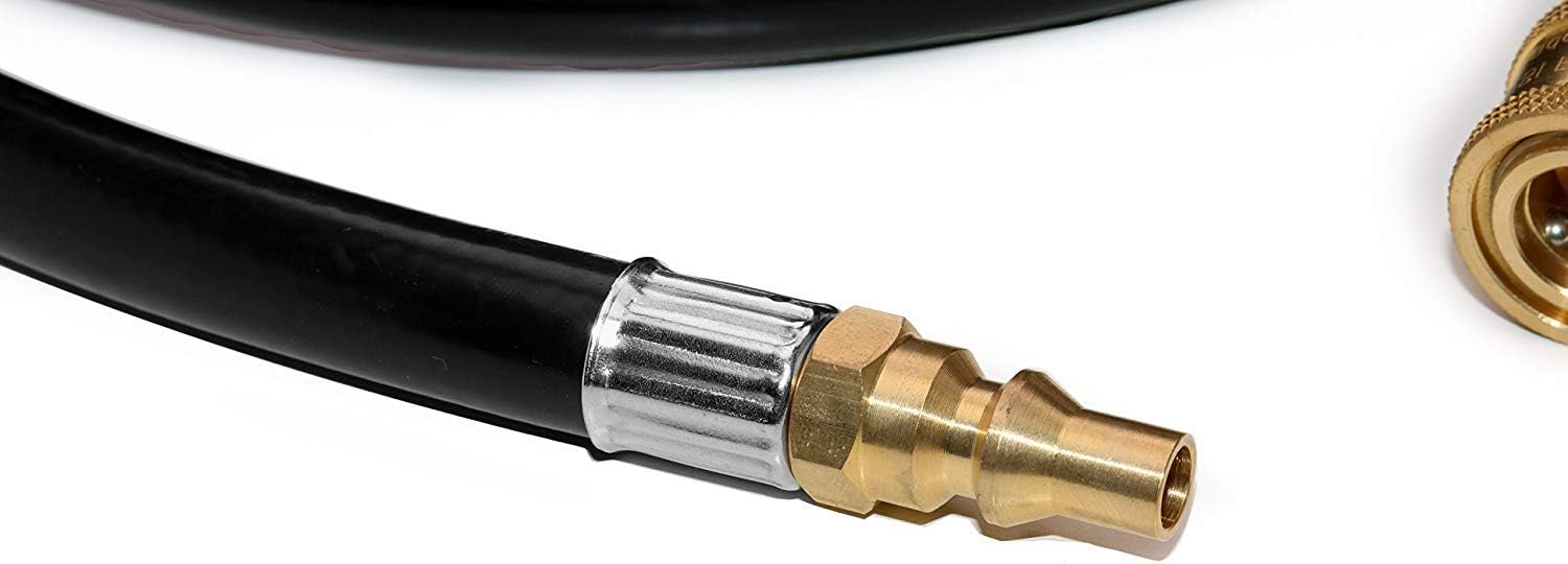 12 feet Low Pressure Propane RV Quick Connect Extension Hose, 1/4