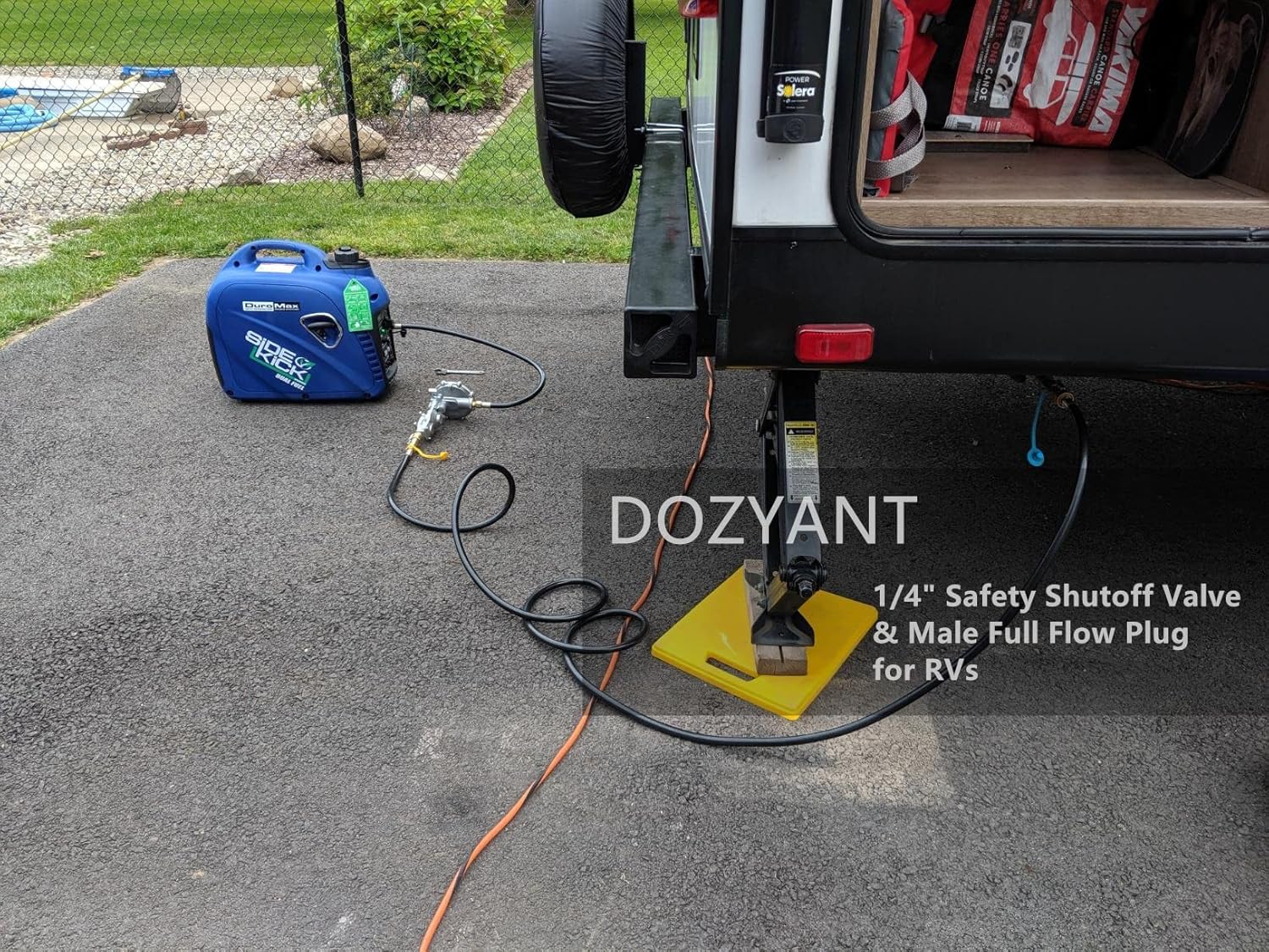 12 feet Low Pressure Propane RV Quick Connect Extension Hose, 1/4