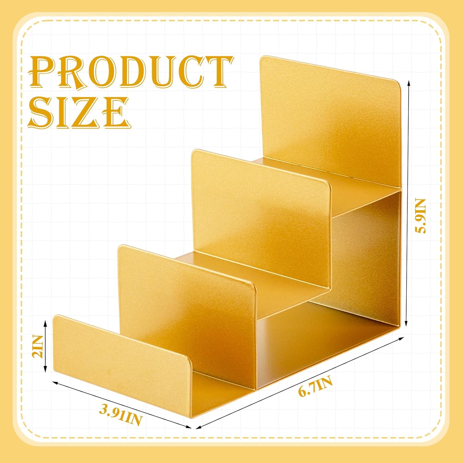 2 Pcs 3 Tiers Gold Metal Wallet Rack Handbag Display Stand Wallet Clutch Holder Purse Stand Display Retail Store Supplies - Image 2