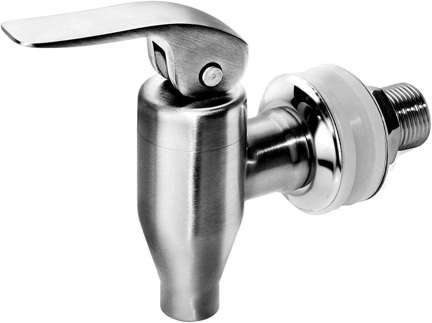 Beverage Dispenser Push Style Spigot,Stainless Steel Polished Finished, Water Dispenser Replacement Faucet, fits Berkey and Gravity Filter systems - Image 1