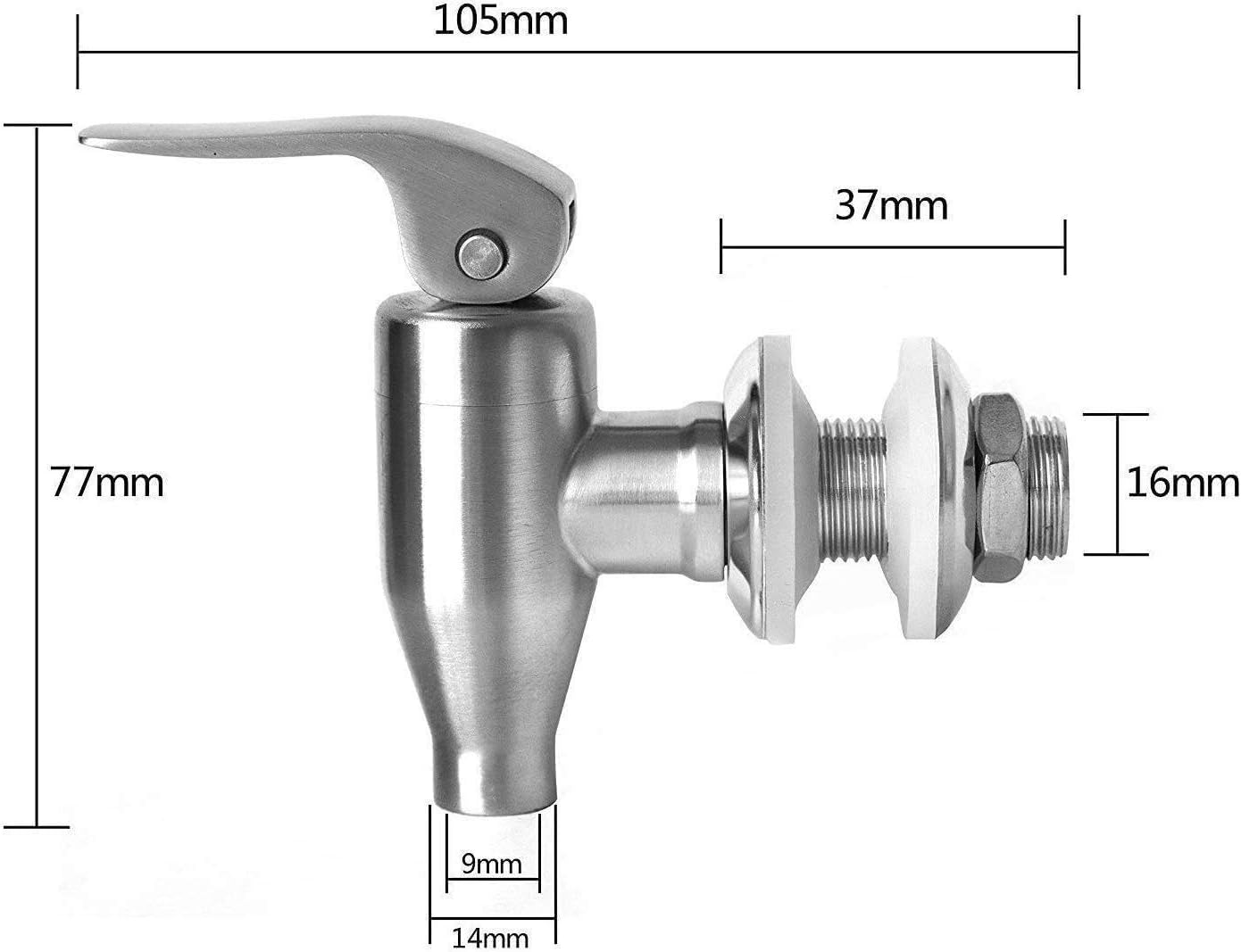 Beverage Dispenser Push Style Spigot,Stainless Steel Polished Finished, Water Dispenser Replacement Faucet, fits Berkey and Gravity Filter systems - Image 4
