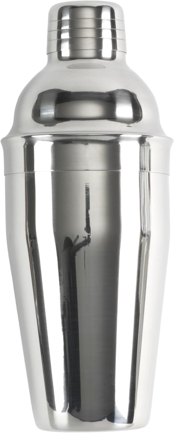 Gourmet 16oz Stainless Steel Cocktail Shaker with 1oz Jigger Cap, Bar Tool with Built-in Strainer, Freezer Safe Drink Mixer, Professional Shaker for Cocktails and Mixed Drinks - Image 1