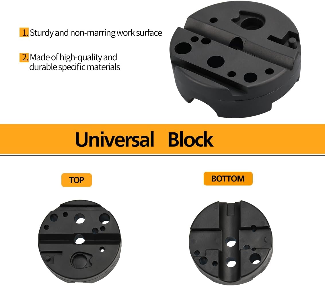 Pin Punch Set, 22pcs Removing Repair Tools, Including Universal Block, Brass Pin Punches, Steel Pin Punches and Hammer - Image 5