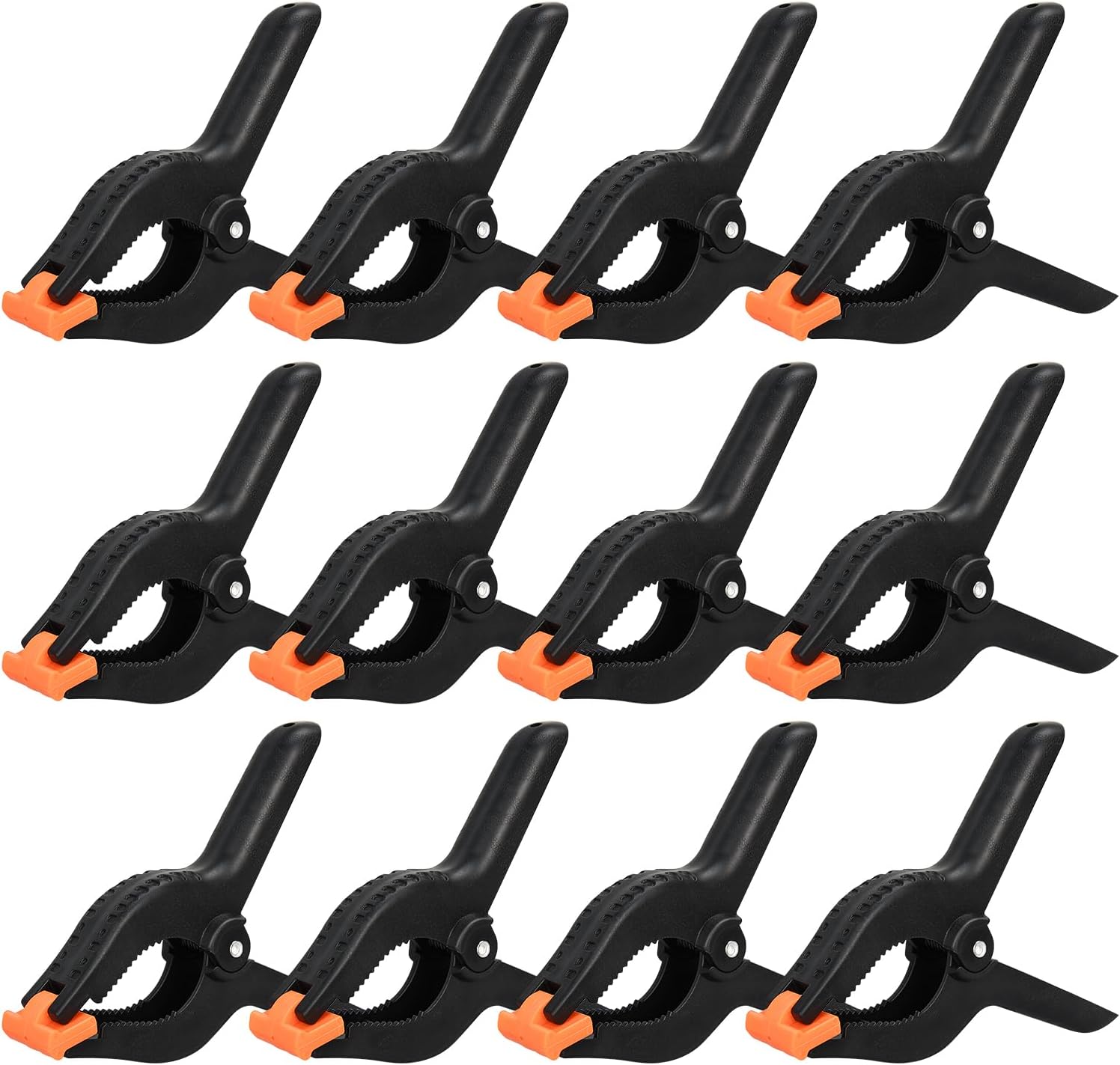 12 Pack 6 Inch Plastic Spring Clamps, for Crafts, Woodworking, Backdrop Stand, Photography, Home Dec - Image 1