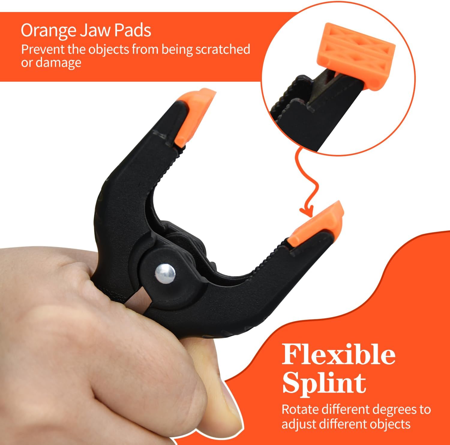 12 Pack 6 Inch Plastic Spring Clamps, for Crafts, Woodworking, Backdrop Stand, Photography, Home Dec - Image 4
