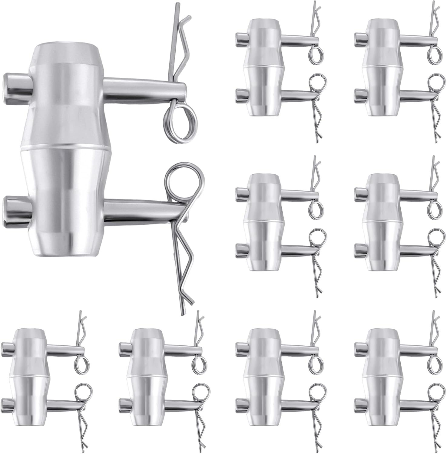 8 Pack Double Ended Conical Coupler with Clips Pin Truss Clamp DJ Stage Lighting Truss Pipe Connector Trusses Parts Stage Lighting Accessories Fit F34 F33 Pipe 50mm - Image 1