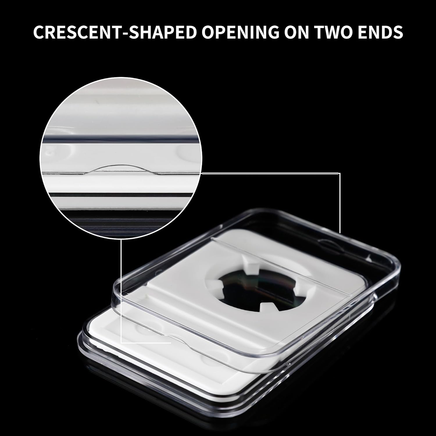 10 Packs 40mm Coin Slab Display Holder, Storage Case for American Silver Eagle 1 oz Coin, Clear Acrylic Cases for Coin Organize and Collection, Four-Point Fixation Coin Slab Capsules Protector - Image 7