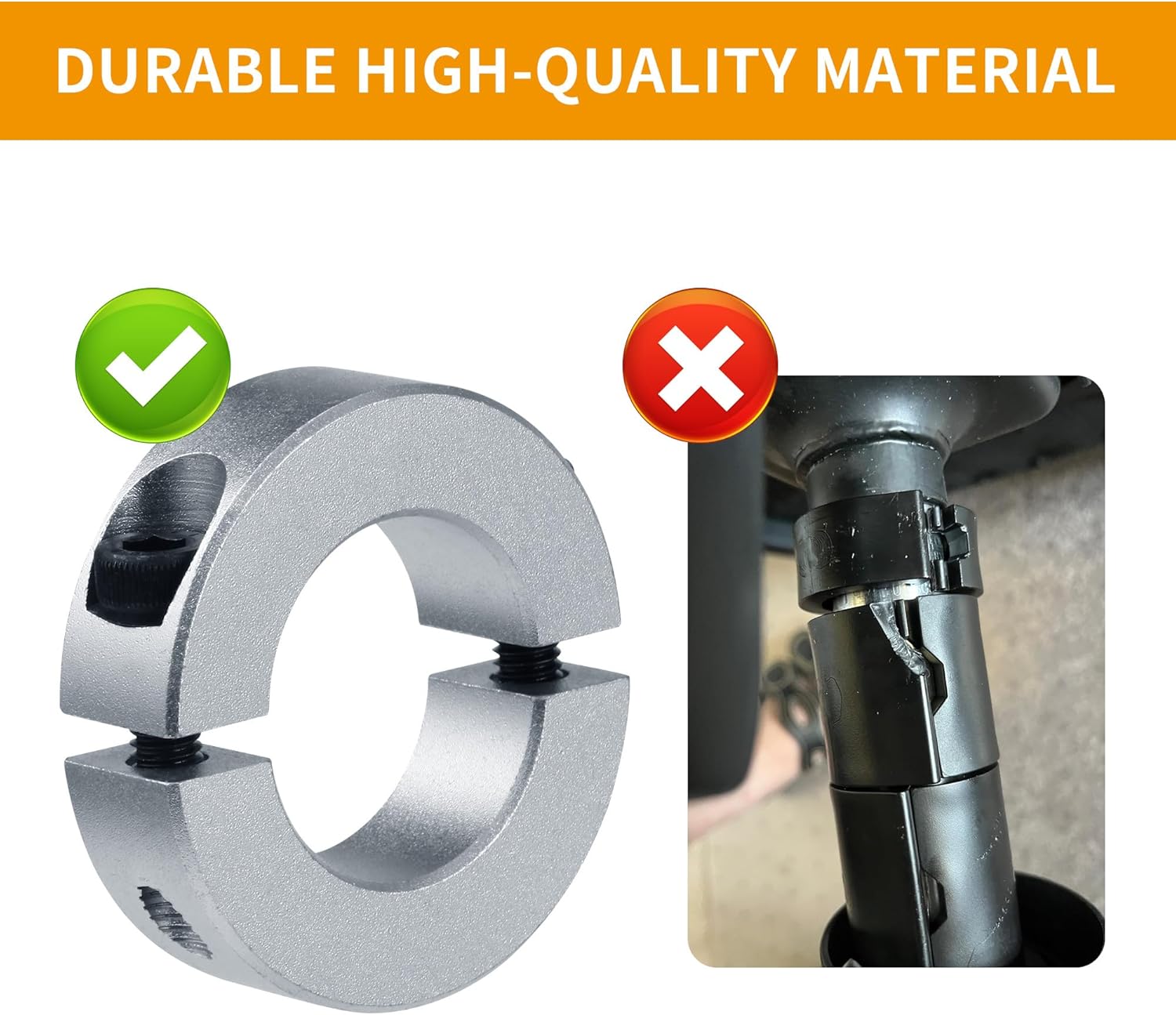 2 Packs Fix Sinking Office Chair, Gas Lift Cylinder Clamp Holder, Office Chair Saver Kit Adjust Chair Height and Stop Sinking Without Cylinder Replacement, No Tools Required - Image 5