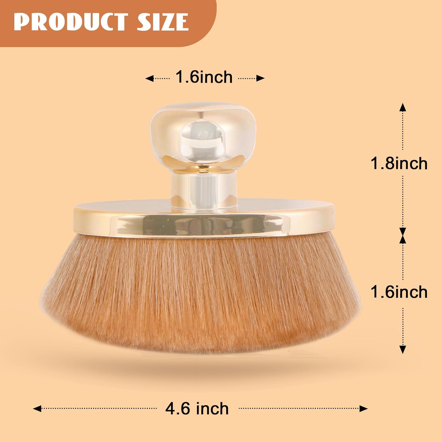 Extra Large Body Makeup Brush for Self Tanner – 115mm Wide Oval Kabuki Body Brush for Bronzer Blend & Blur, Vegan Fiber Self Tanning Brush for Legs & Body with Drawstring Bag by - Image 3