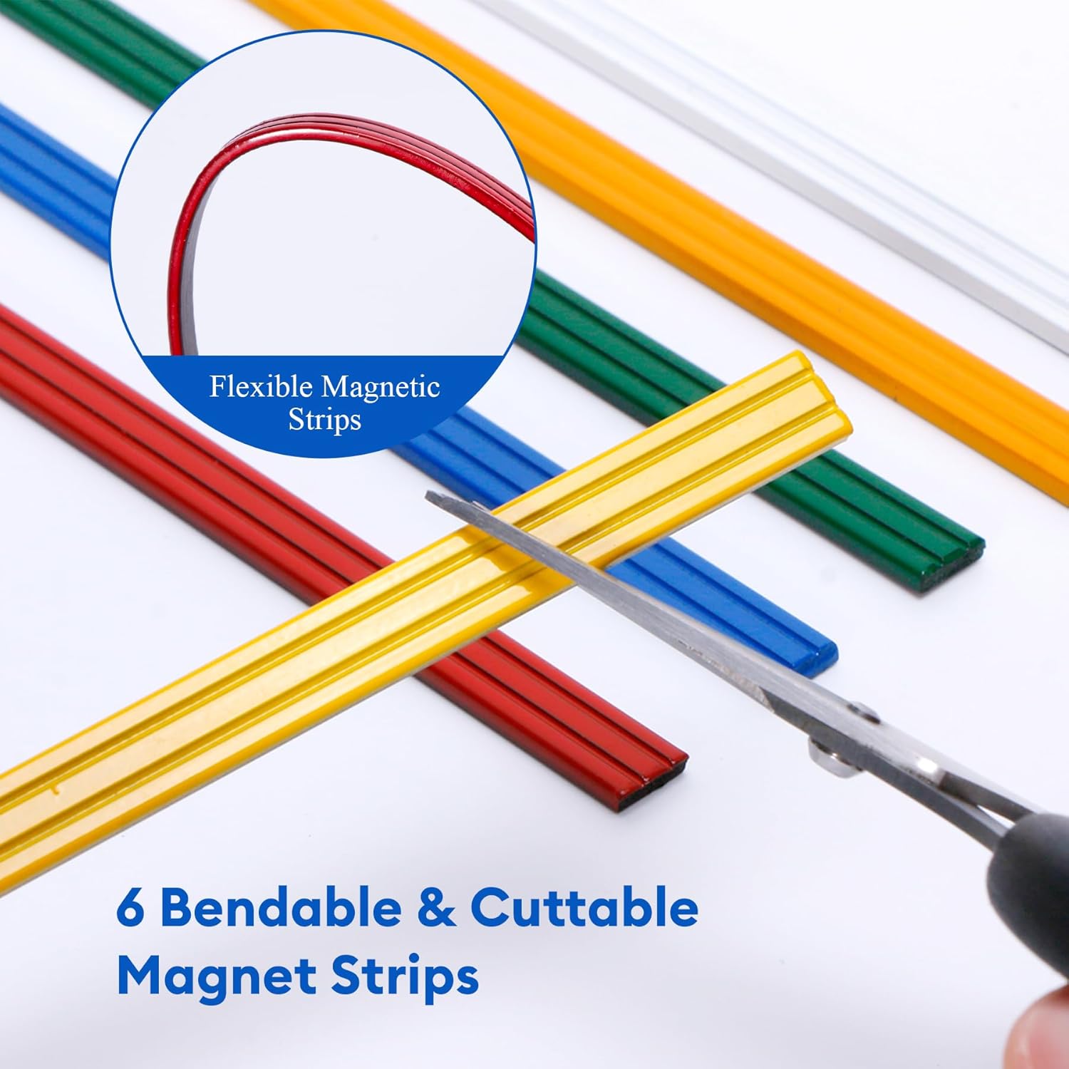 Knitting Pattern Holder with 6 Color Replacement Magnets 1 Magnifying Ruler,Cross Stitch Supplies and Accessories for Crafts Work, 12
