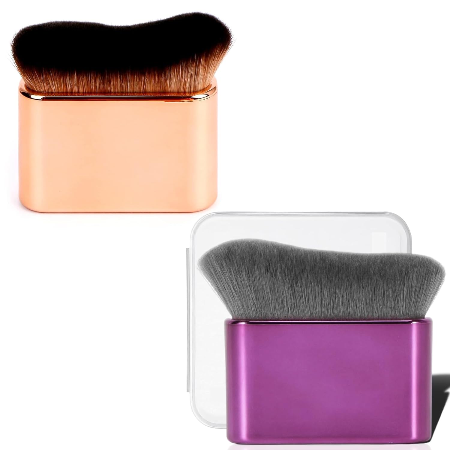 2pcs Self Tanner Brush & Kabuki Brush for Body - Self Tanning Applicator, Body Bronzer Brush for Fake Tan, Sunscreen, Makeup - Face & Body Foundation Brush - Image 1