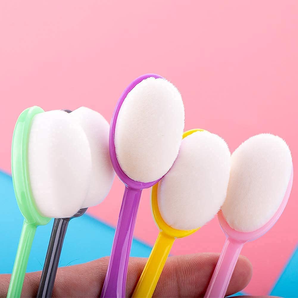 Ink Blending Brushes,Ink Blending Tool -10pcs brush head width 0.86 inch oval brush and 6 pcs brush head width 2.04 inch flat top mixed ink brush for Card Making - Image 3