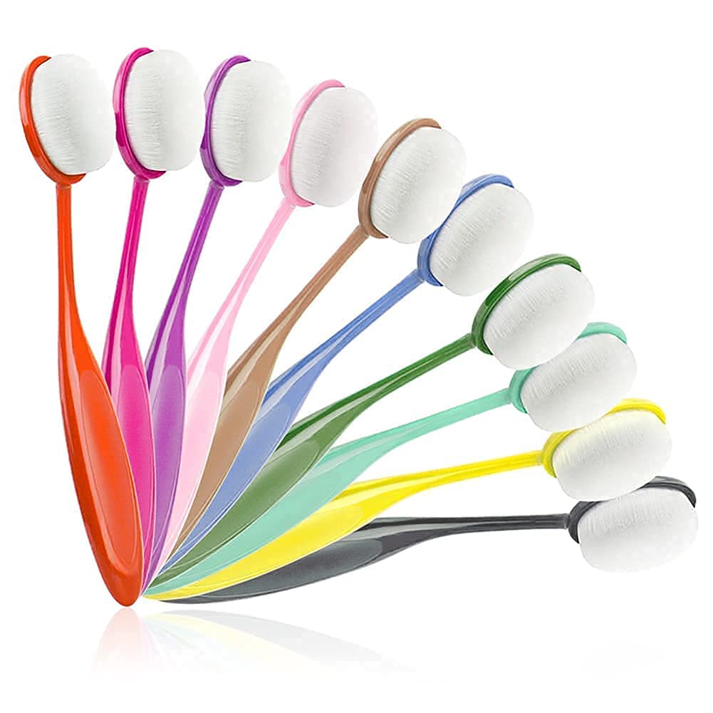Ink Blending Brushes,Ink Blending Tool -10pcs brush head width 0.86 inch oval brush and 6 pcs brush head width 2.04 inch flat top mixed ink brush for Card Making - Image 6