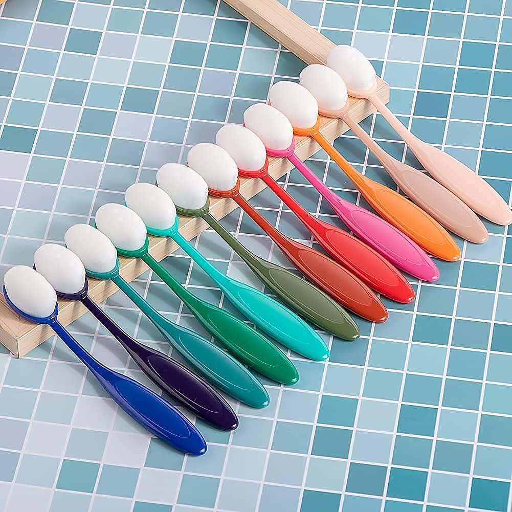 22 Pcs Color Coded Handle Ink Blending Brushes Set Tool Blender for Crafts Card Making（Brush Head Width Size 0.85 Inches） - Image 6
